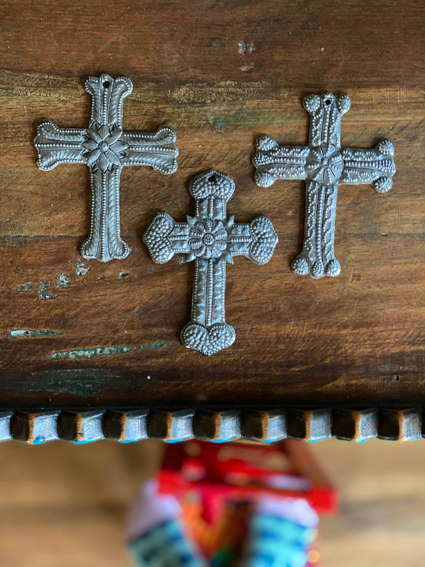 4.25" x 3" Decorative Crosses, Set of 3, Religious Décor