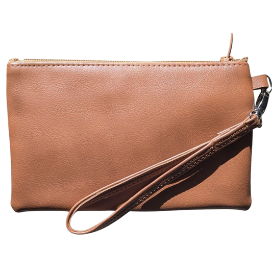 Flowers Clutch - Dark Brown