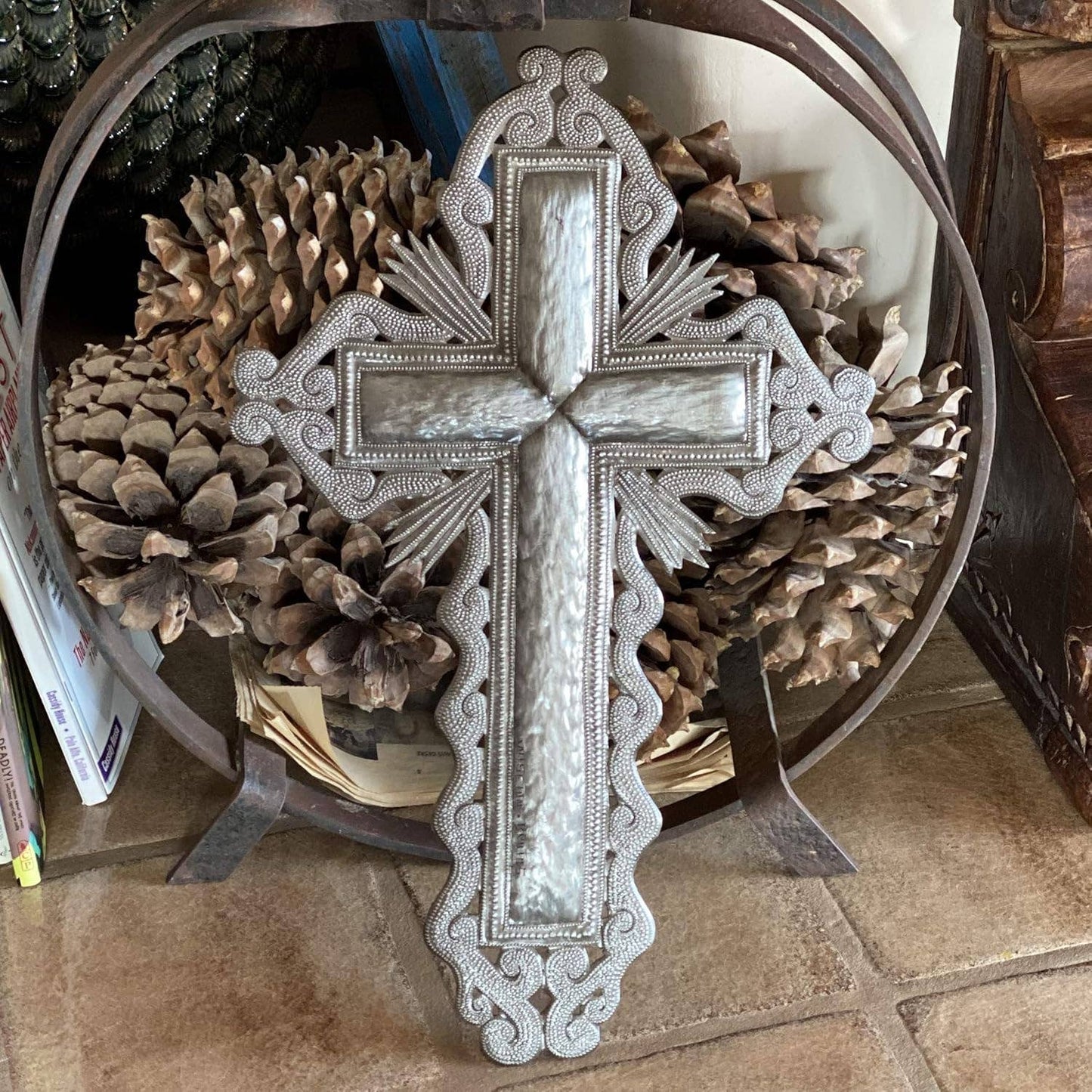 Wall Cross, Religious Collection Gifts, Handmade Upcycled