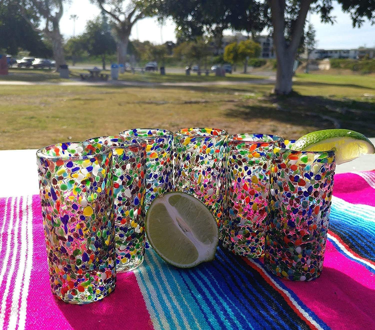 Confetti Rock Tequila Shot Glasses - Set of 6