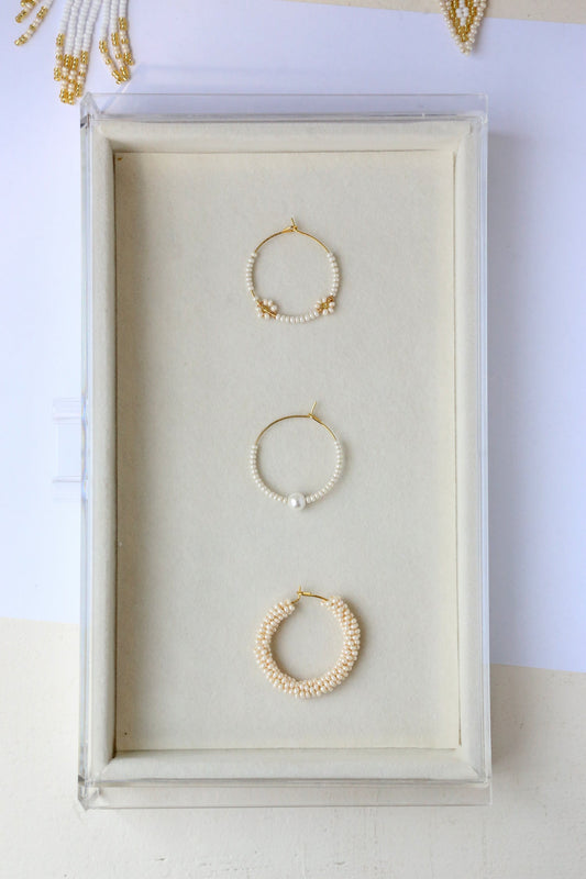 Pearl Floral Hoop