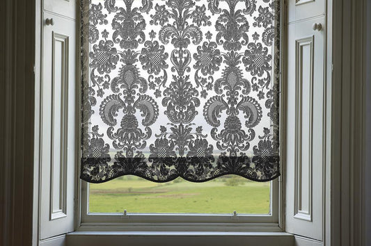 Custom Roller Shades ~ The Edward ~ Black