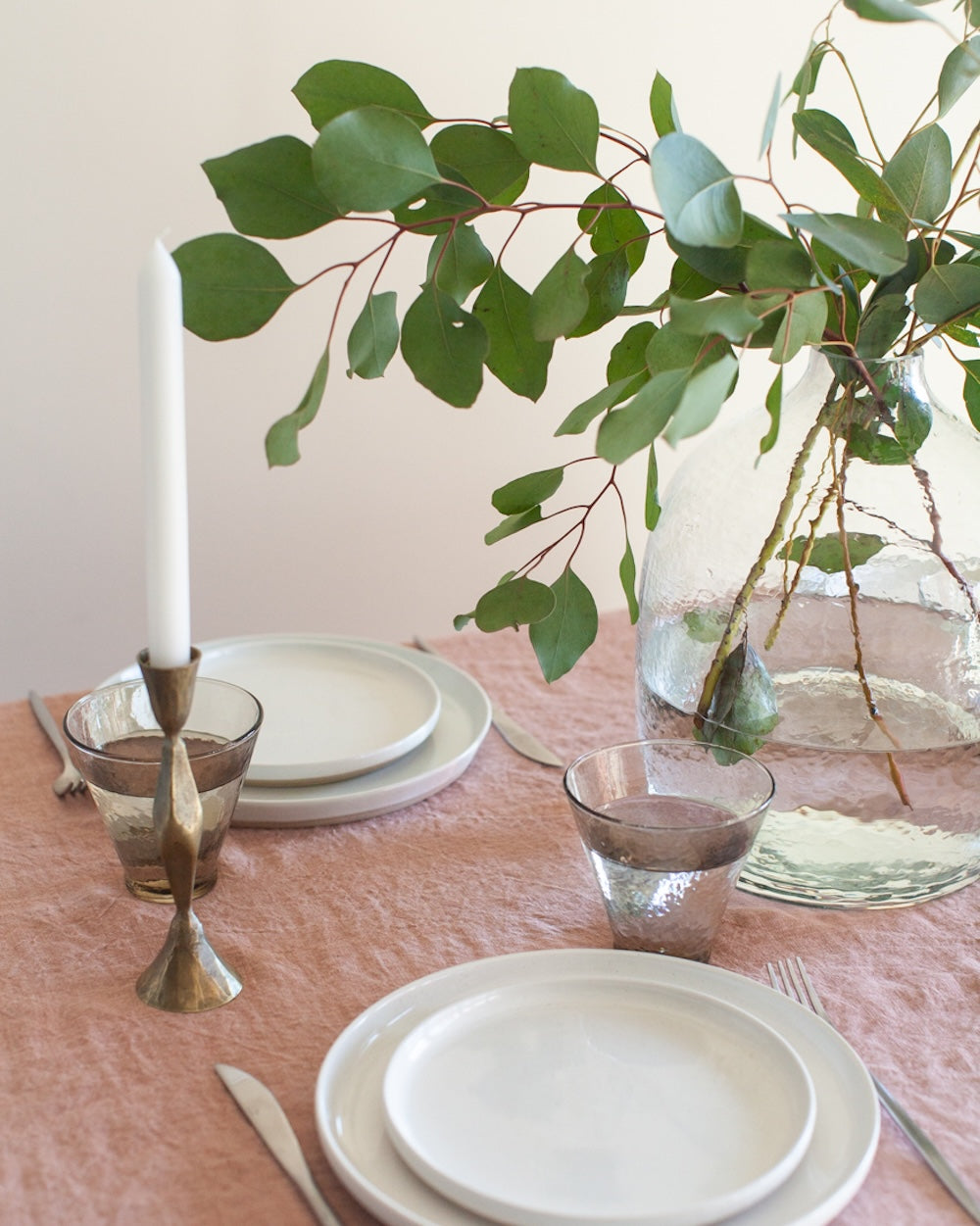 S/2 High Diamond Candlestands - Brass finsih