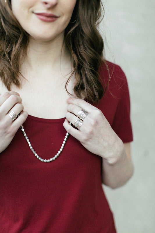 Sterling Stacking Rings - Textured