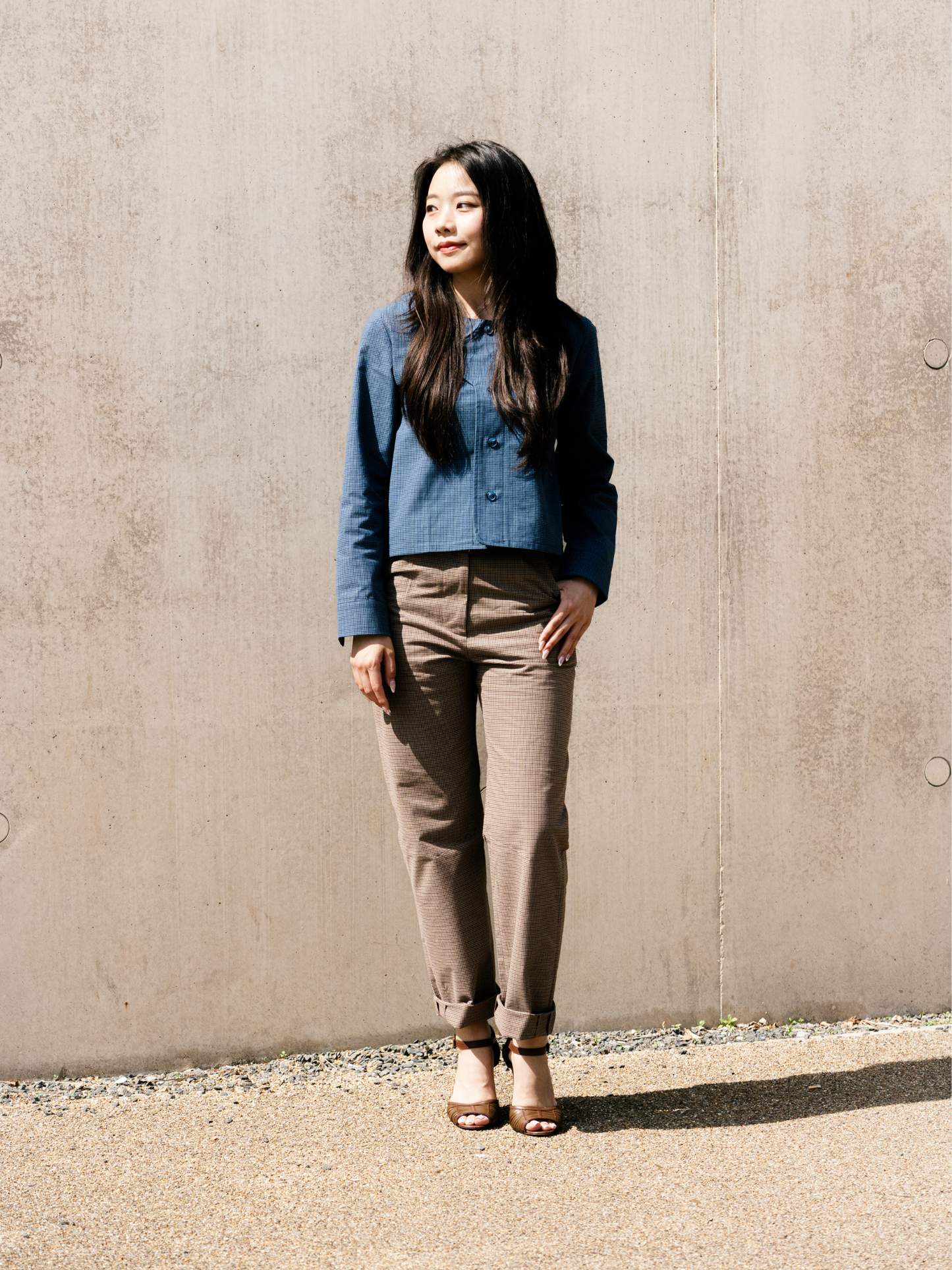 Lightweight Shacket Jacket Cotton Blue Check – Sonje | No More Nobody