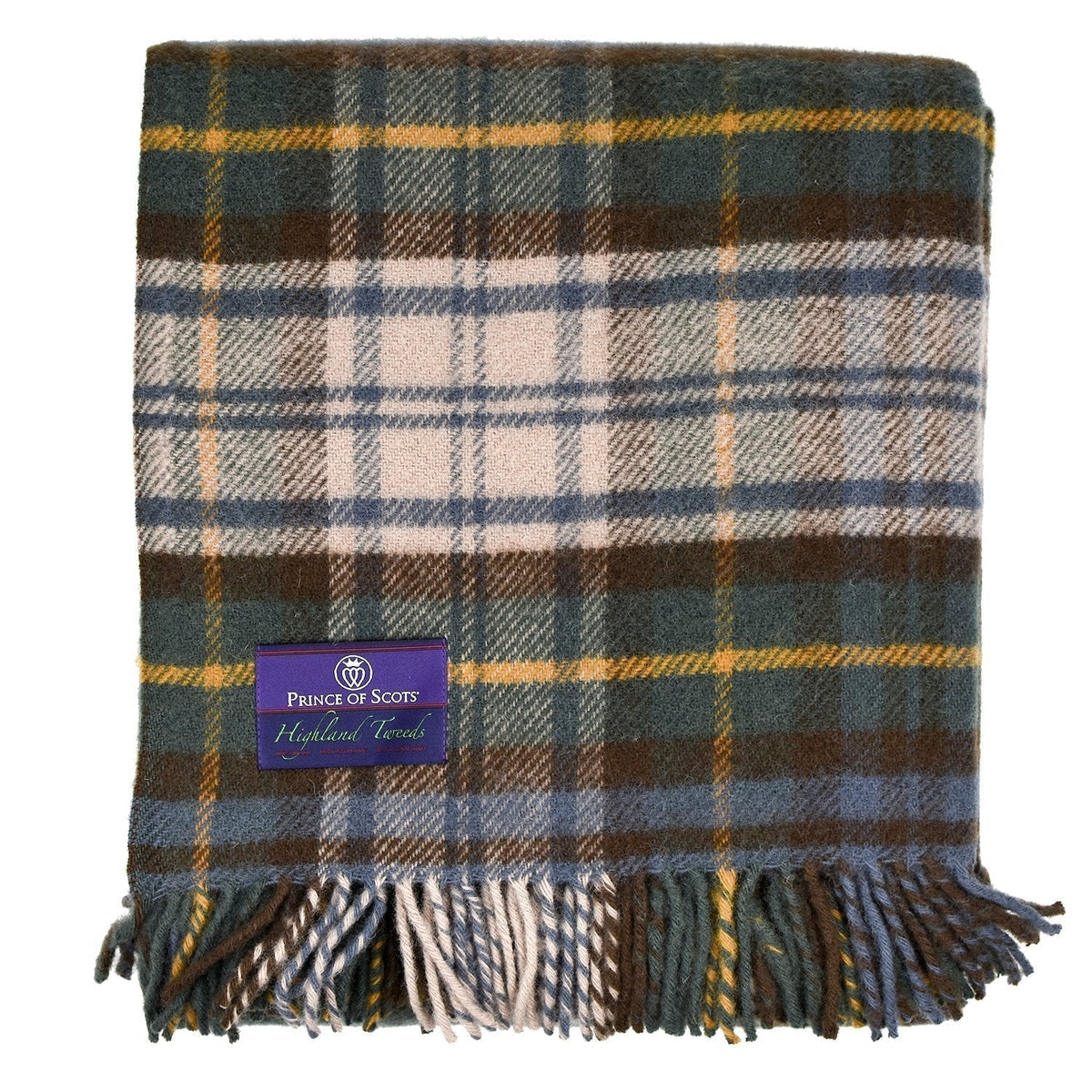 Highland Tweeds New Wool Fluffy Throw - Antique Dress Gordon
