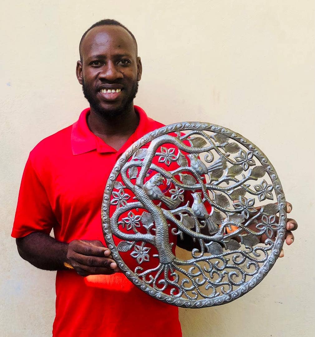 23" Noah’s Ark Haitian Metal Wall Art by Derat Joseph
