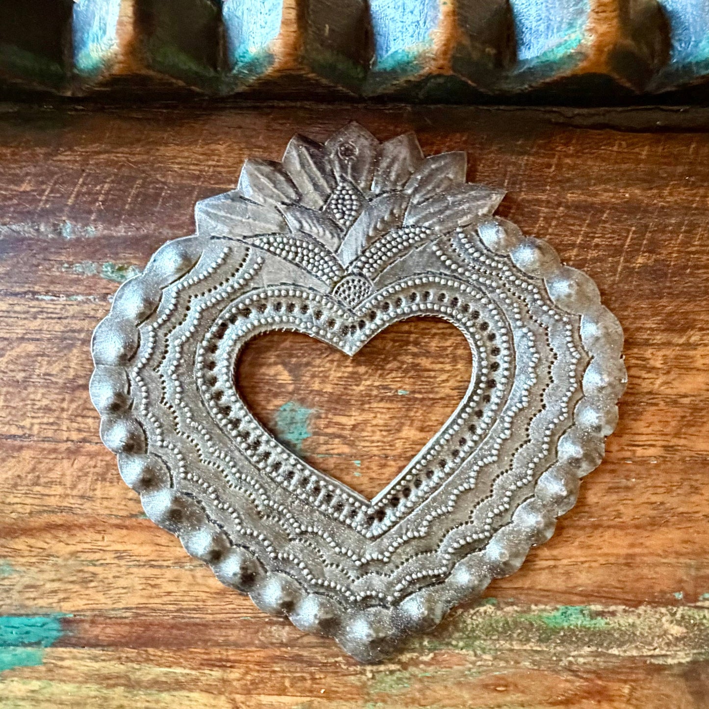 Sacred Heart Haitian Metal Art Handmade Fair Trade Wall Art