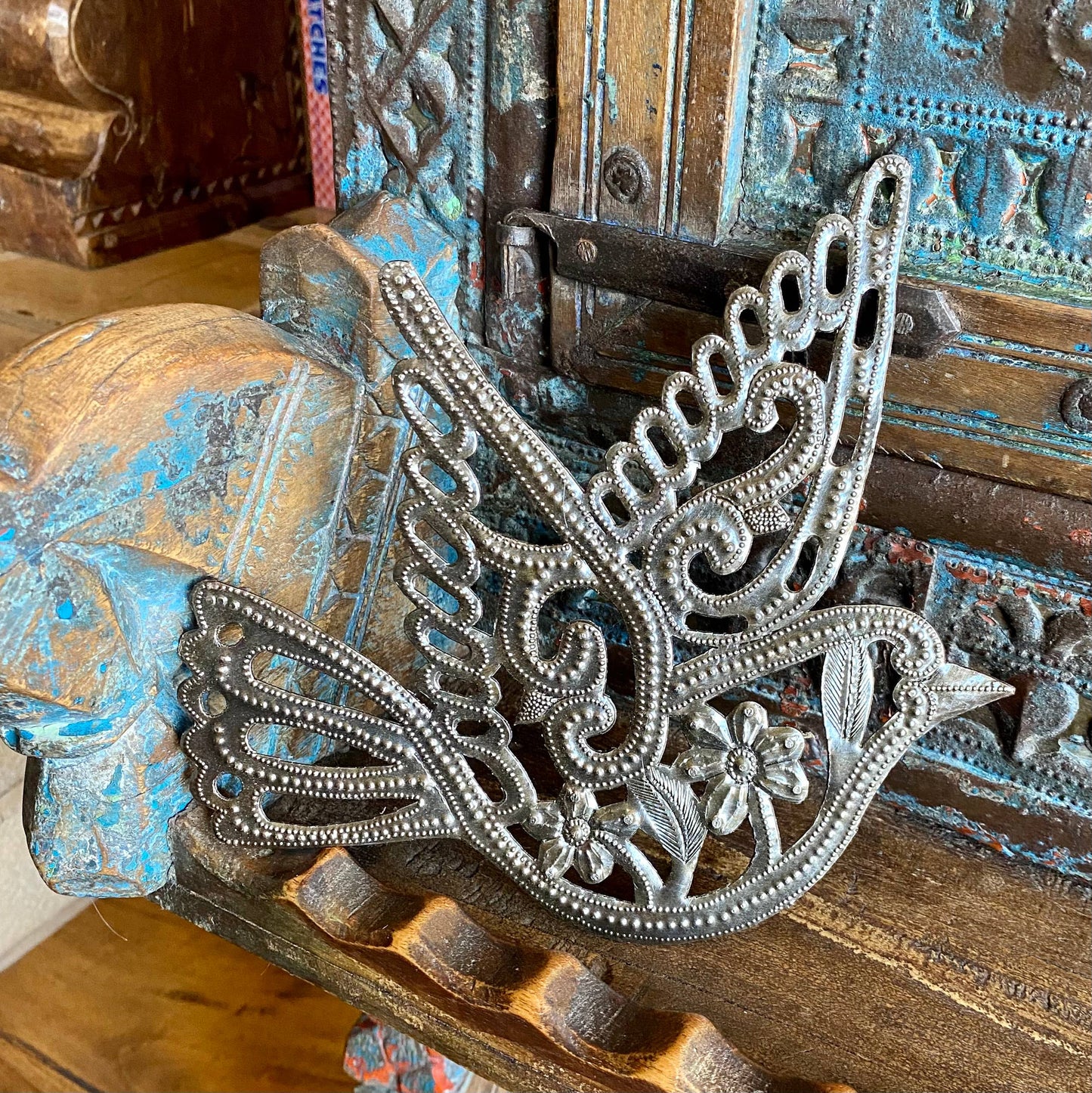 Hand Cut Dove of Peace, Fair Trade Haitian Metal Art 7"x6.5" Decorative Ornamental Bird (Copy)