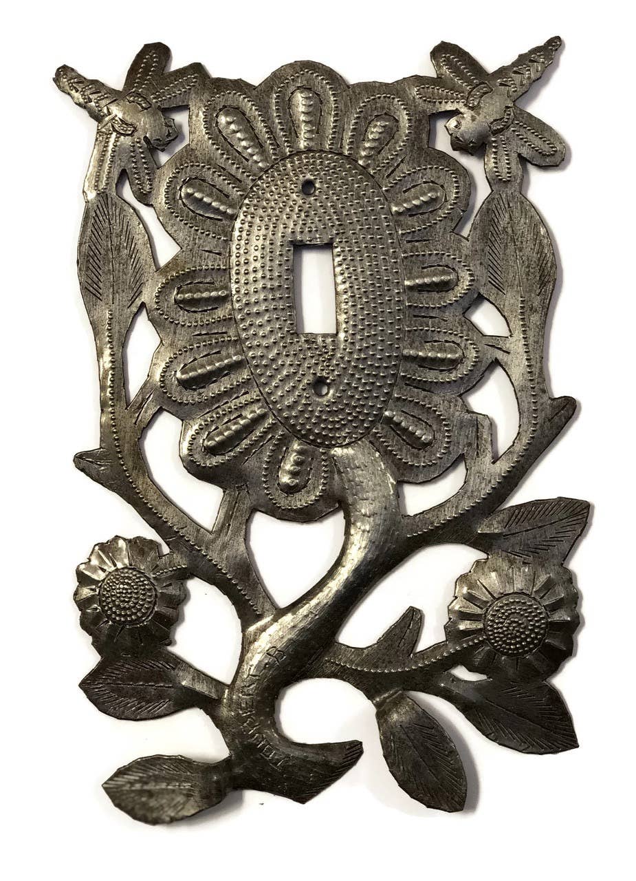 Haitian Metal Dragonfly Single Switch Plate Cover Handmade W