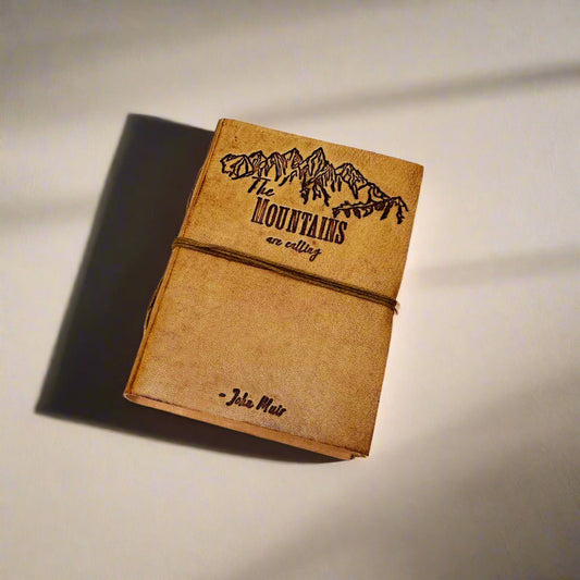 John Muir Quote Leather Journal
