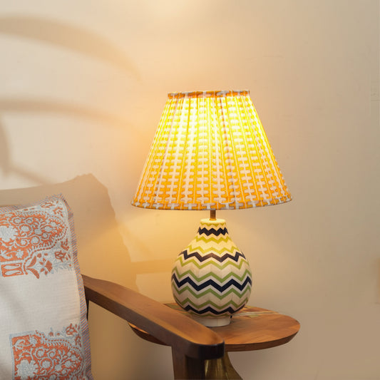 Meadow Striped Handblocked Lampshade