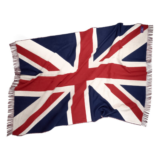 Prince of Scots Union Jack Merino Wool Throw