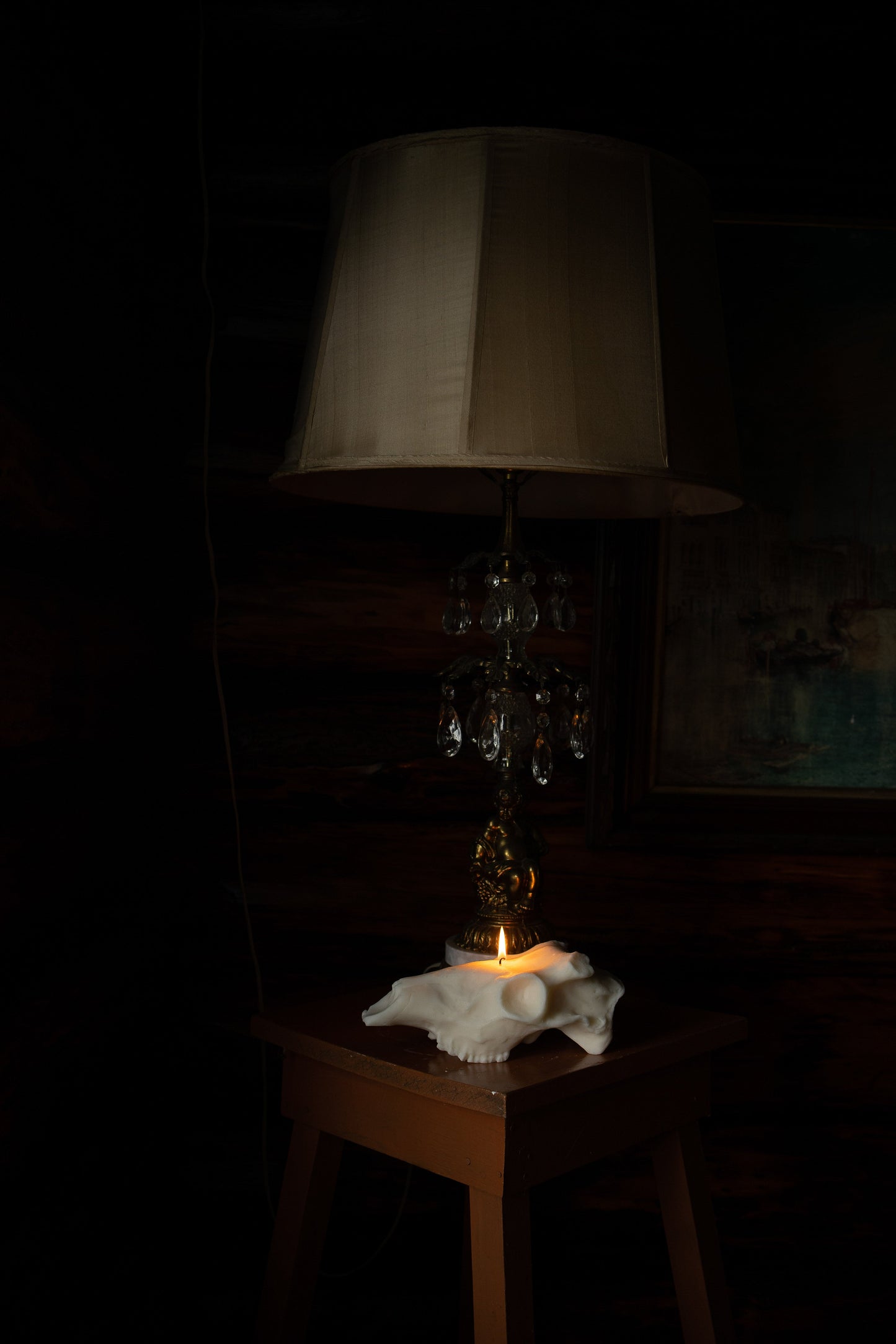 Evangeline Deer Skull Candle
