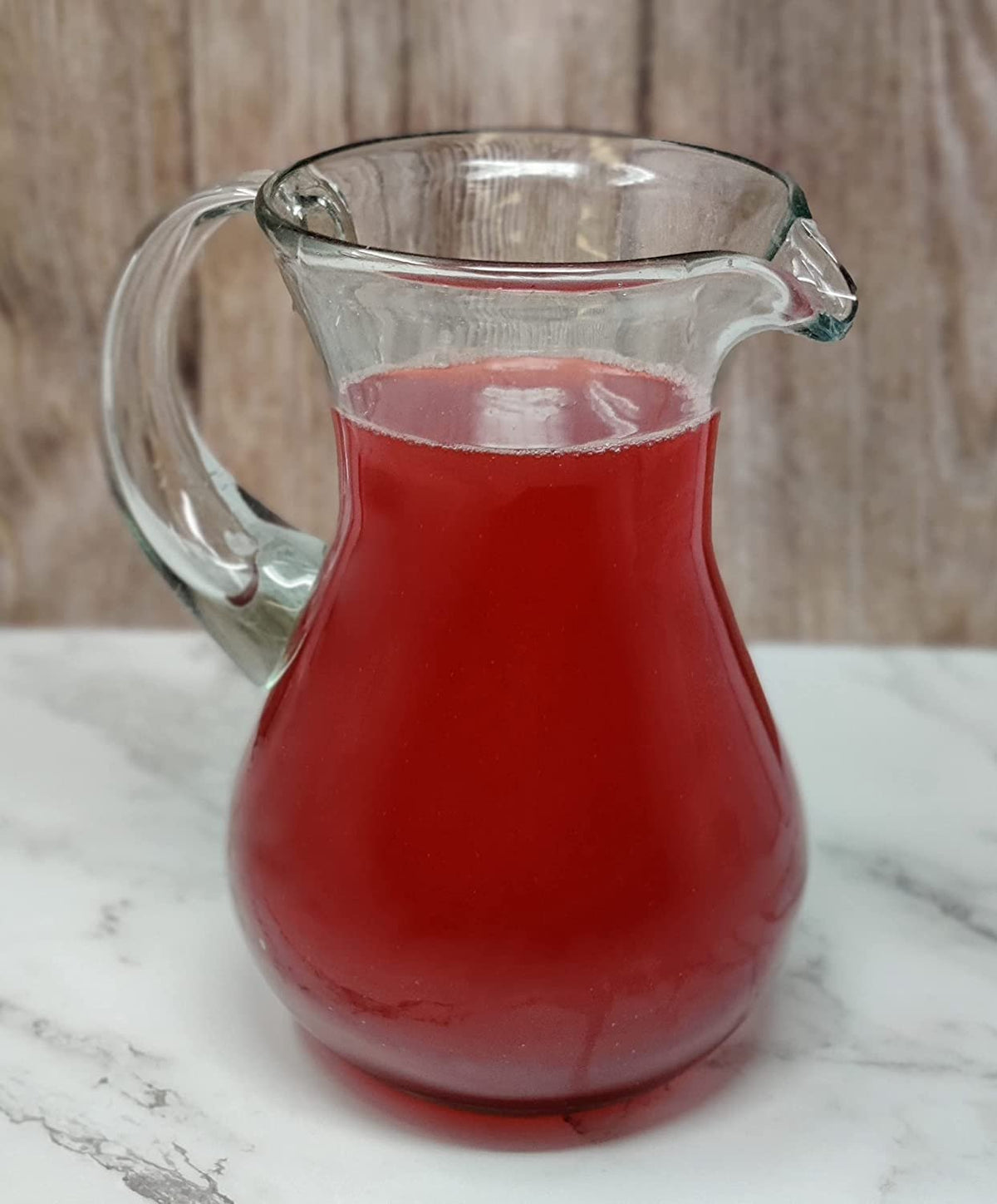 Mexican Hand Blown Glass Pitcher