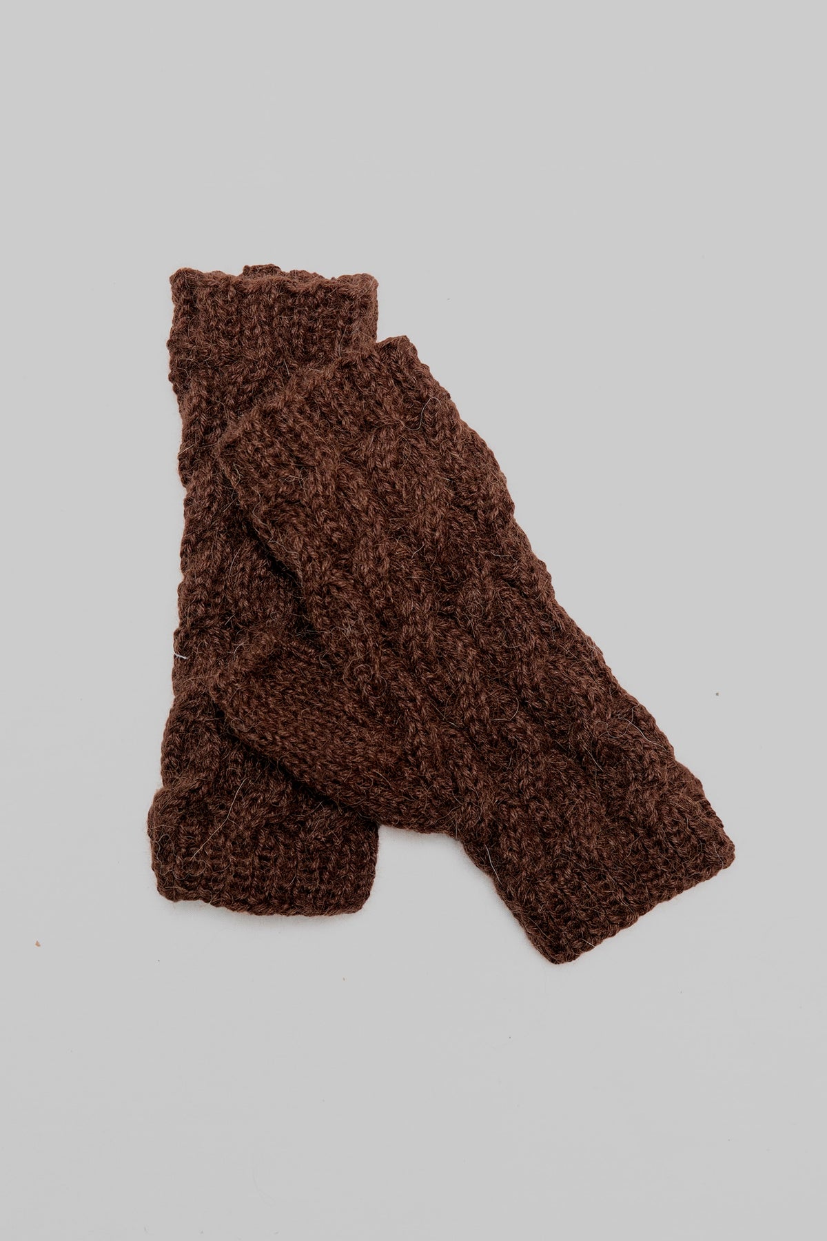 Wayra Cable Fingerless Mittens