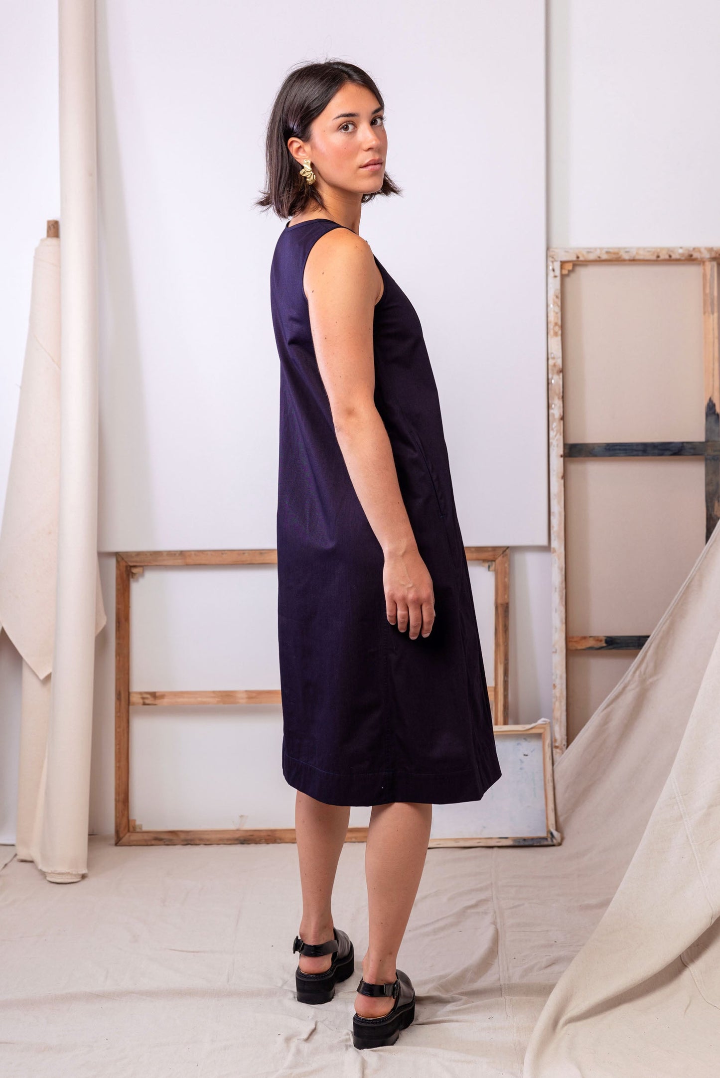 Liminal Midi Dress | Indigo