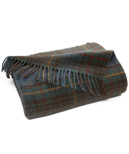 Highland Tweeds New Wool Fluffy Throw - Antique Hunting Stewart