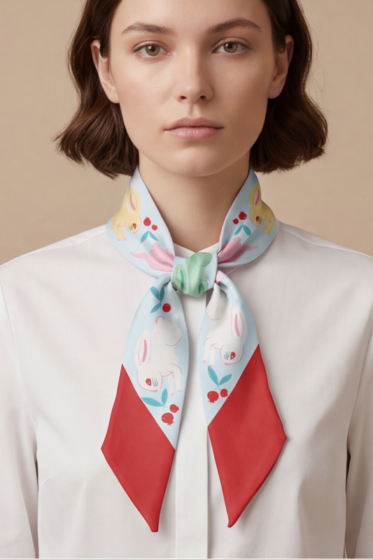 Bunnies Twilly Ribbon Scarf