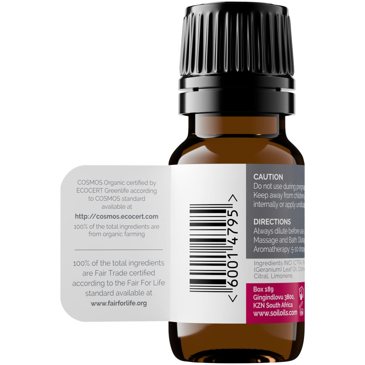 Organic Rose Geranium Essential Oil (Pelargoneum Graveolens) 10ml