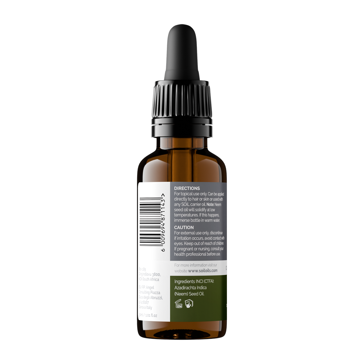Organic Neem Oil (Azadirachta Indica) 30ml