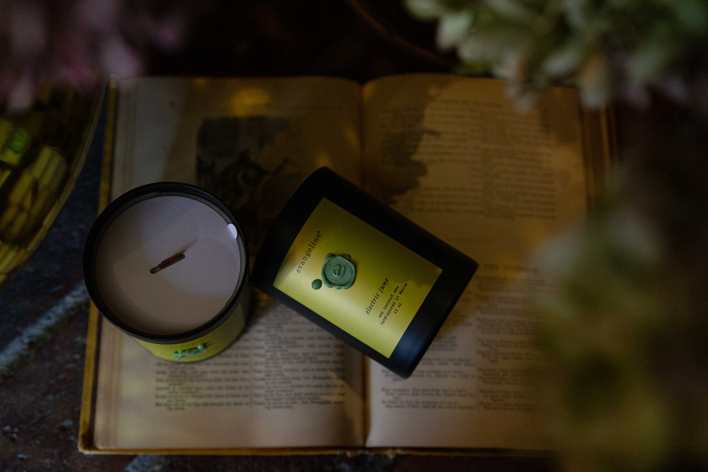 Evangeline Candle ~ electric june