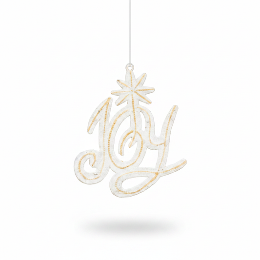 White Joy Ornament