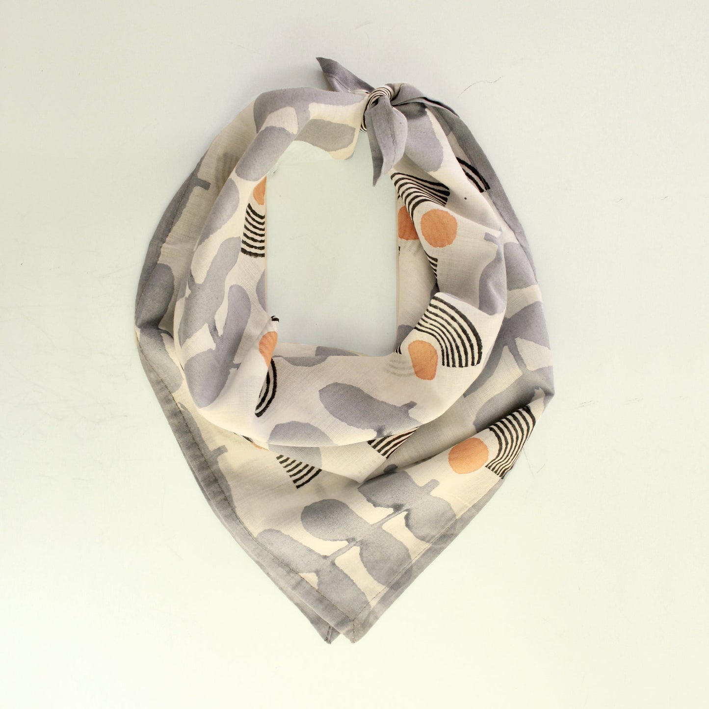 Handcrafted Cotton Square scarf | Bandana | Modern Floral