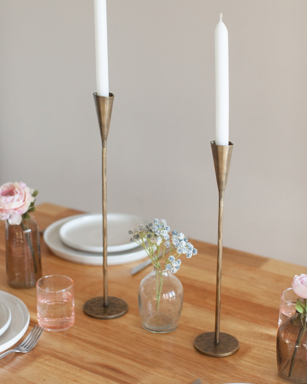 S/2 Phoenix Candlesticks - Brass Finish