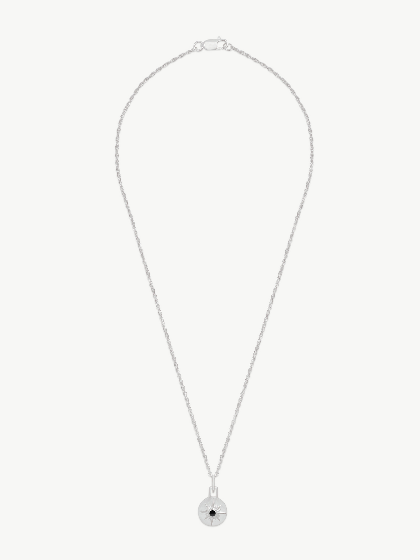 Sterling Silver Onyx Mini Necklace 16" - Astrid | No More Nobody