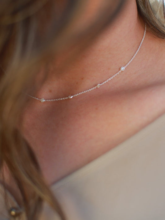 Delicate Pearl Sterling Necklace