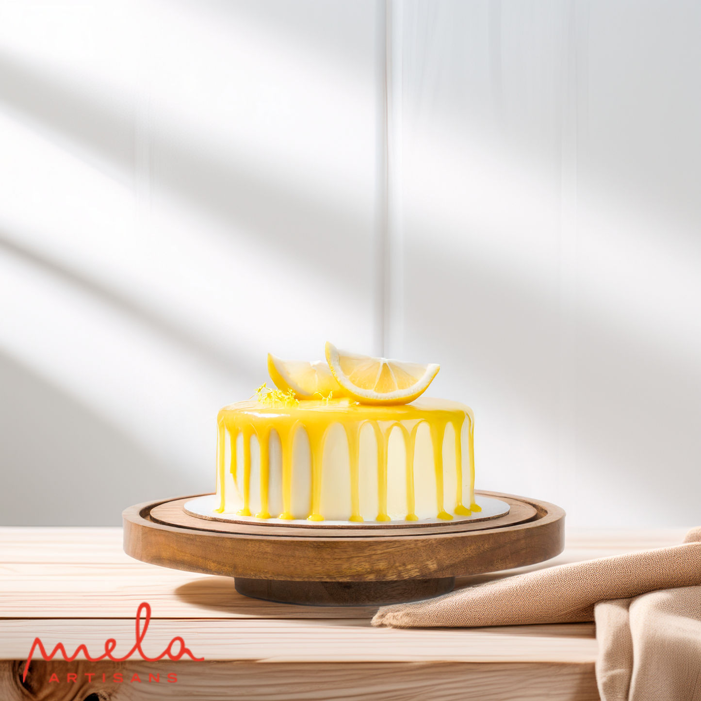 Handcrafted Mango Wood Rotating Cake Stand