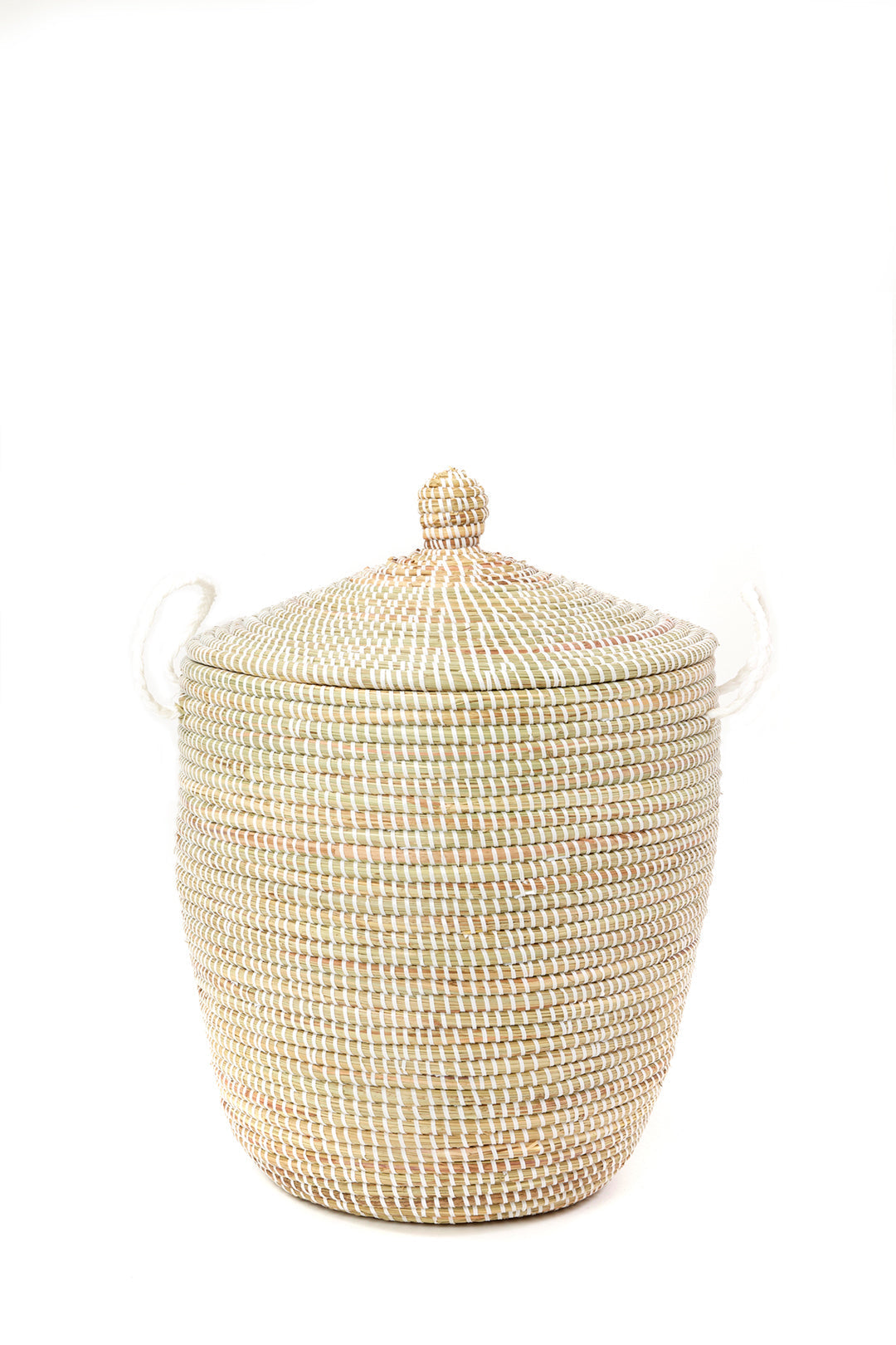 S/3 Solid White Hampers
