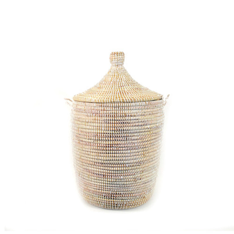 Dou Lid Storage Basket Monochrome White - Medium