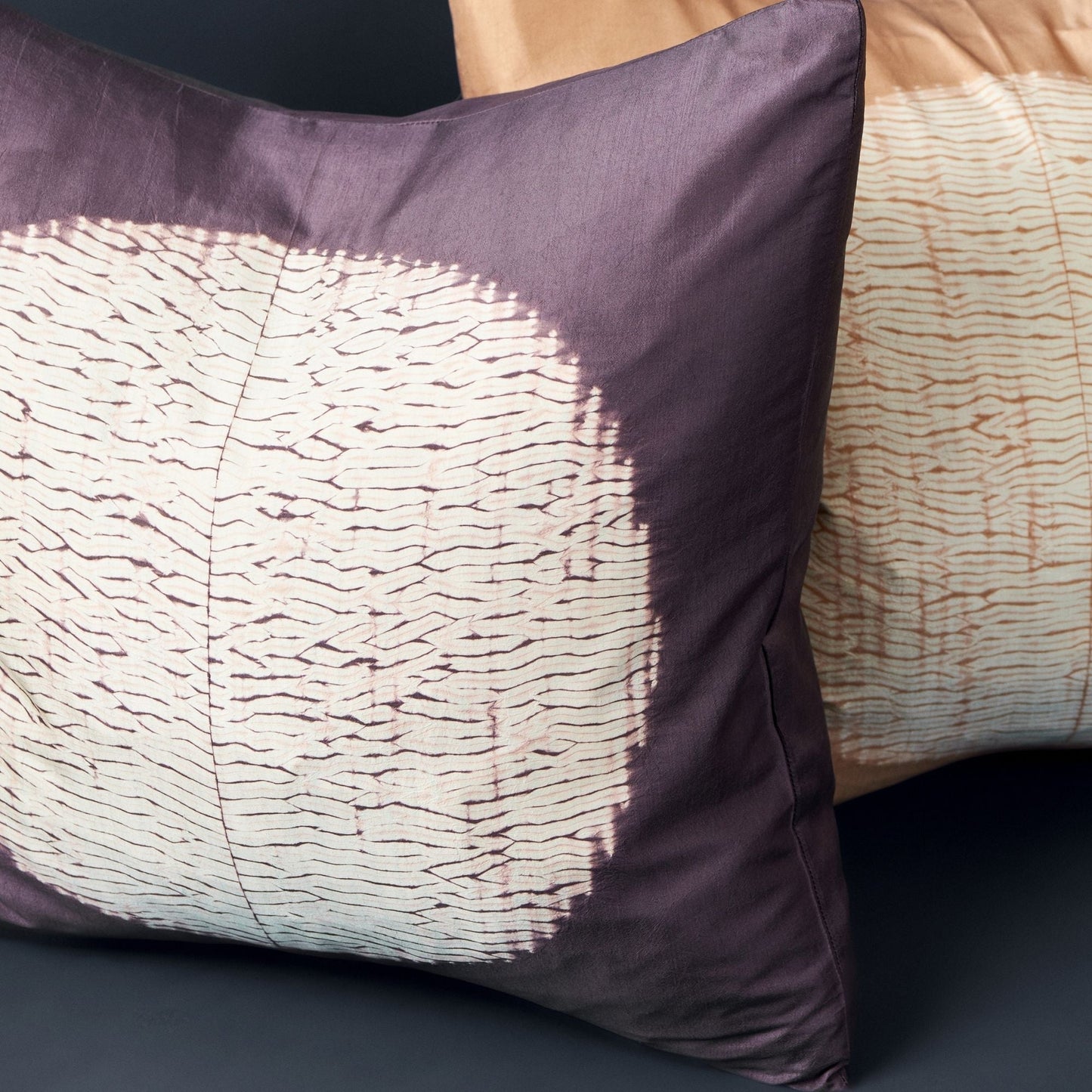 Shunya Handcrafted Shibori Print Mulberry Silk Pillow