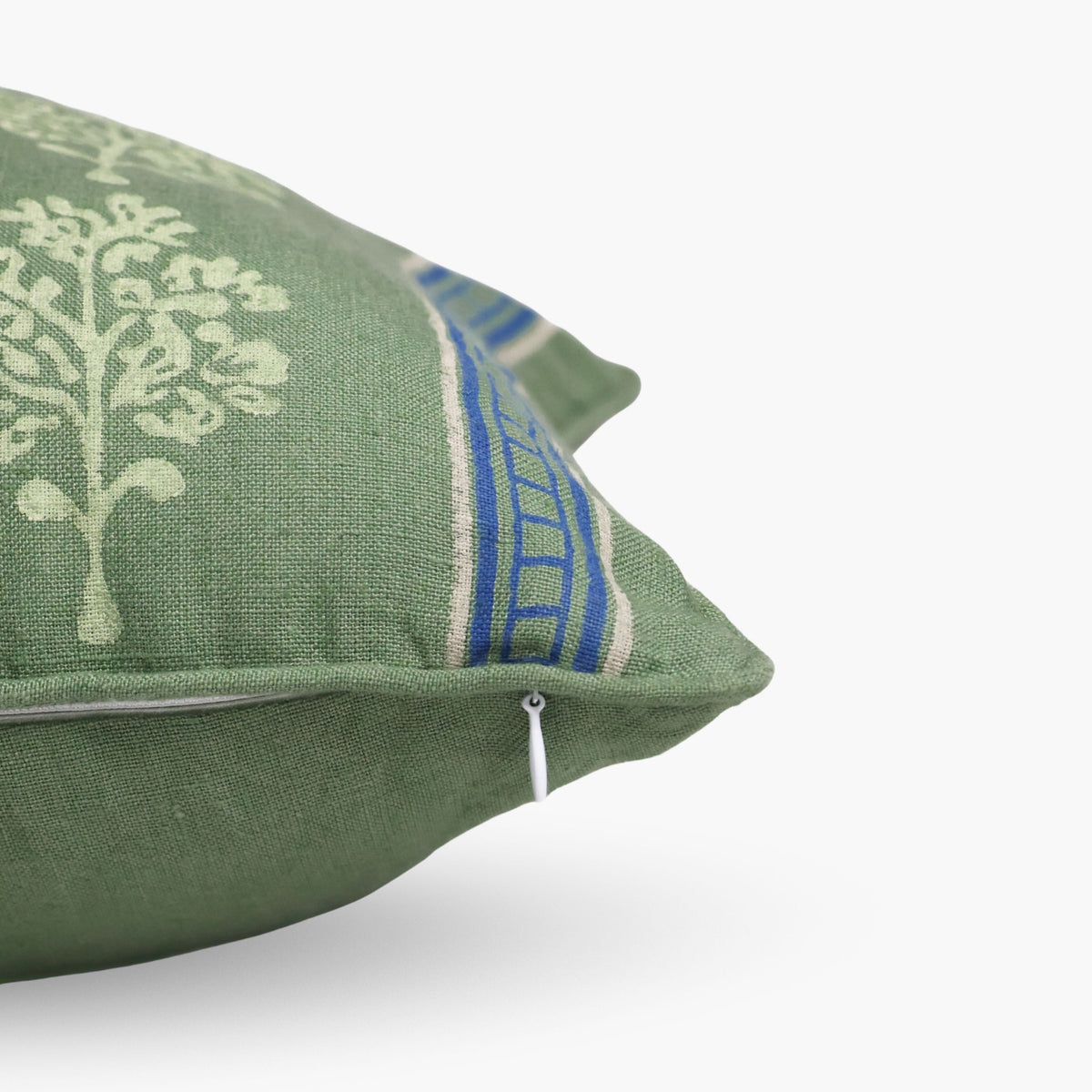Sara Lumbar Throw Pillow Cover - Oil Green