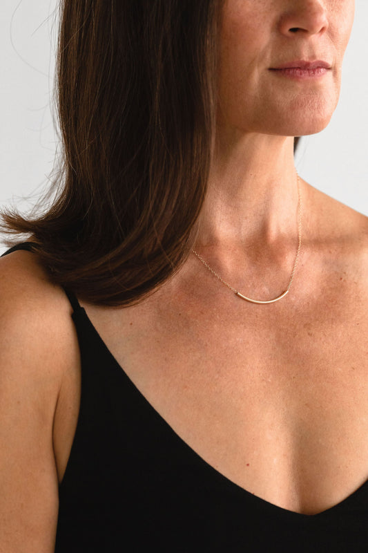 Sunset Bar Necklace | Gold Fill