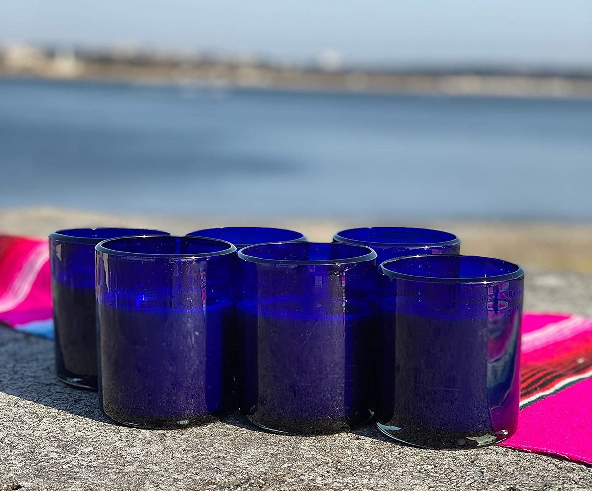 Pure Cobalt Tumbler Glasses - Set of 6