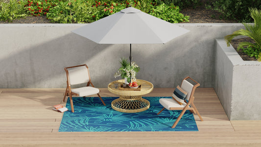 Palm Leaf Deep Turquoise