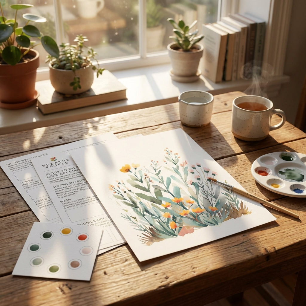 Desert Bloom All-In-One Watercolor Kit – Beginner Mindful Painting Set