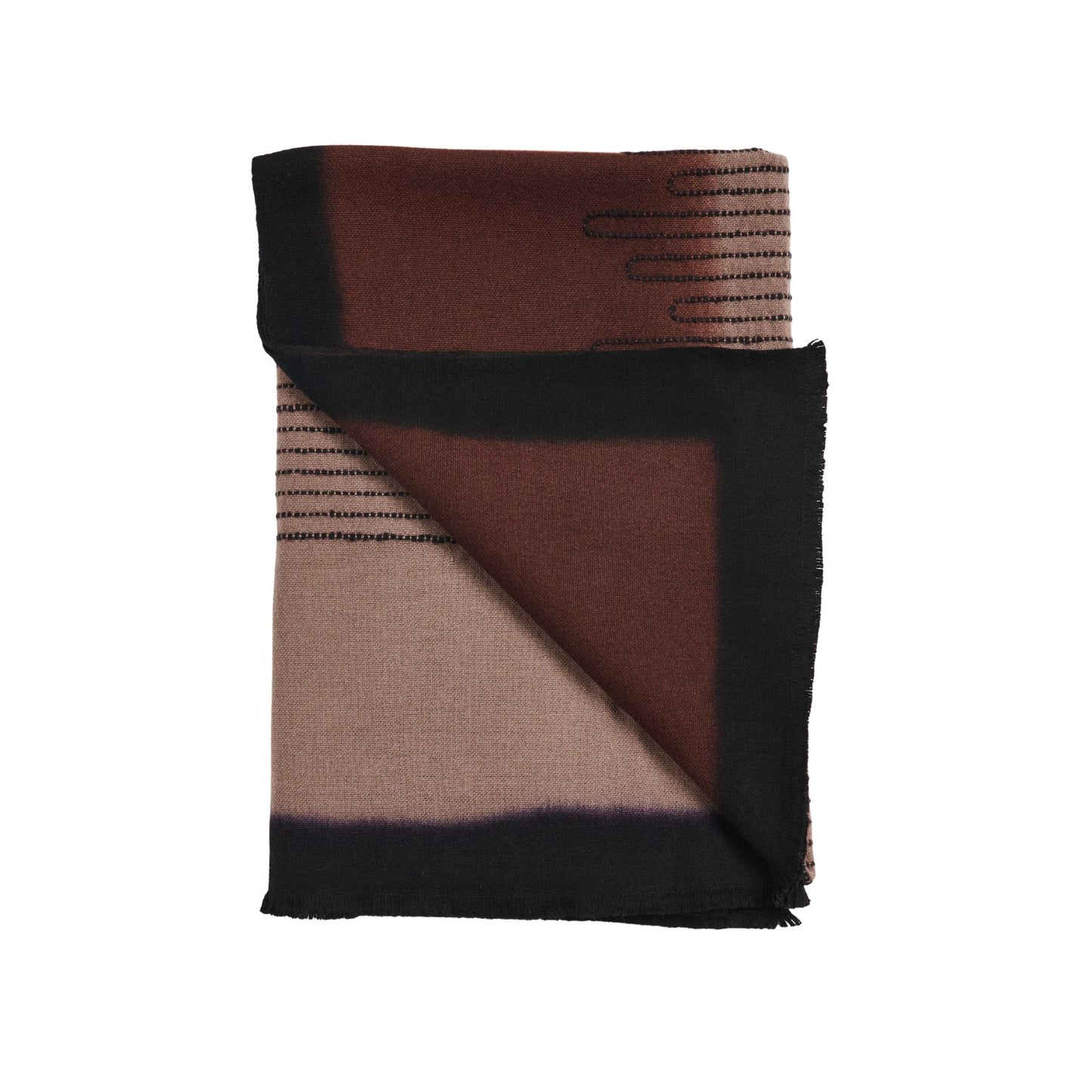 Handwoven Topaz Brown Myrtle Drift Merino Throw