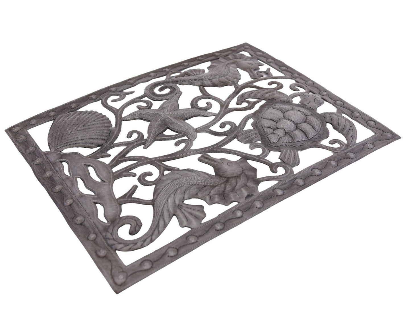 Handcrafted Haitian Metal Art, Sea Life Creatures