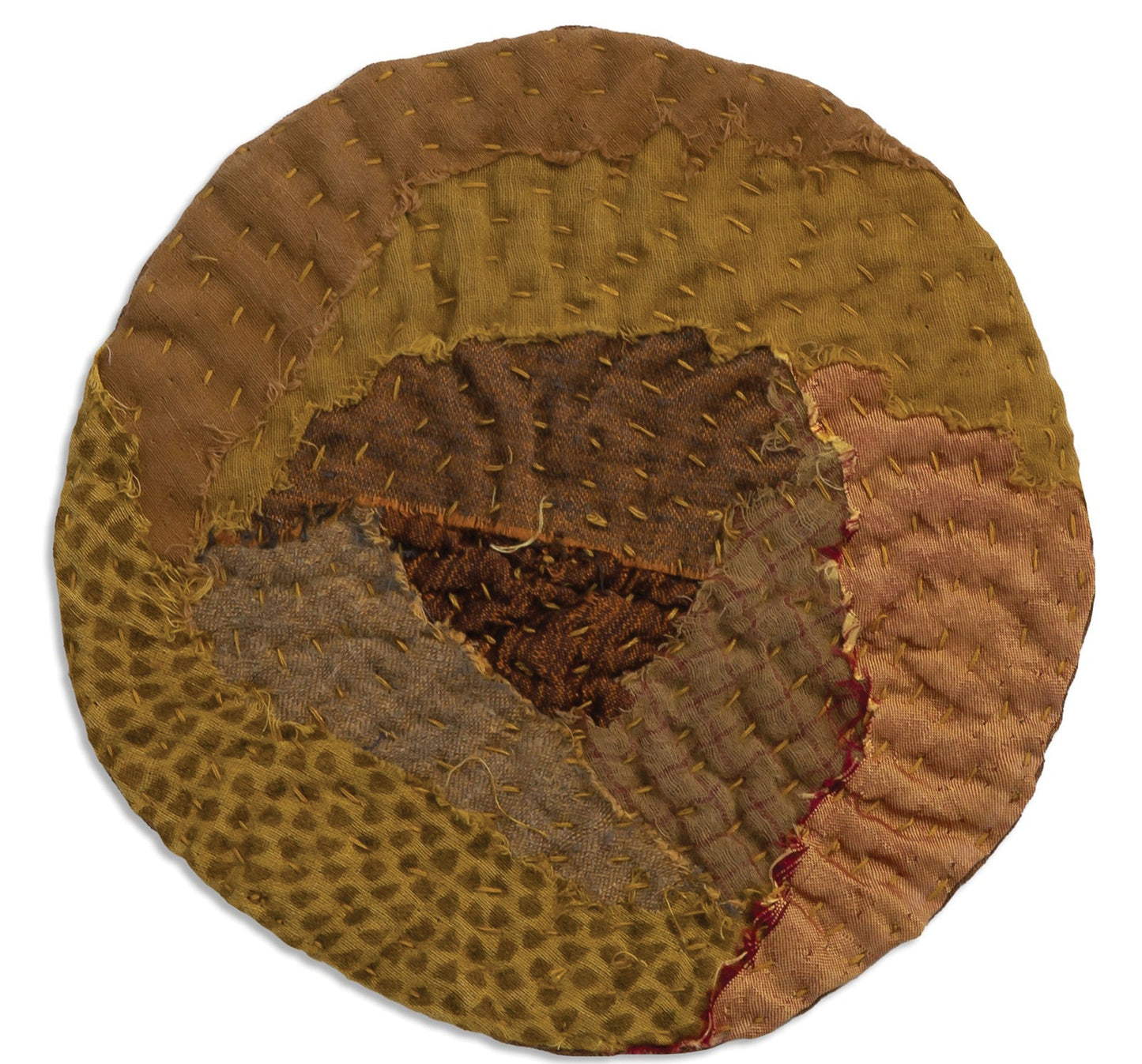 Umber Kantha Rose Coaster (Set of 2)