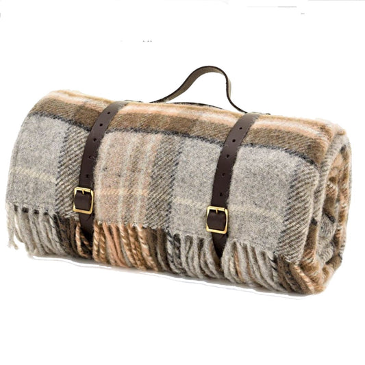 Highland Tweeds Tartan Roll-Up Travel Blanket ~ McKellar ~