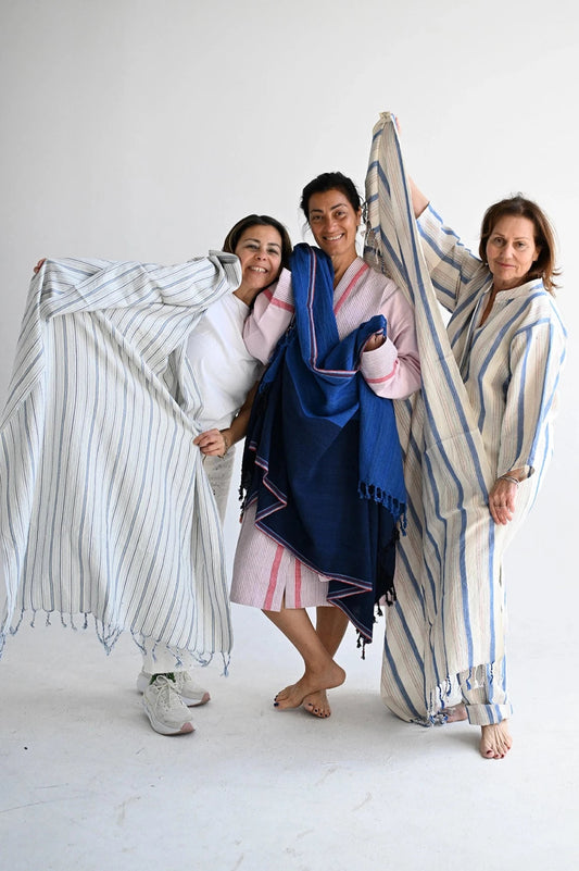 Blue Thin Stripe Cape Towel