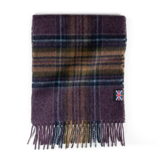Prince of Scots Fringed Merino Wool Scarf (Heather Stewart)