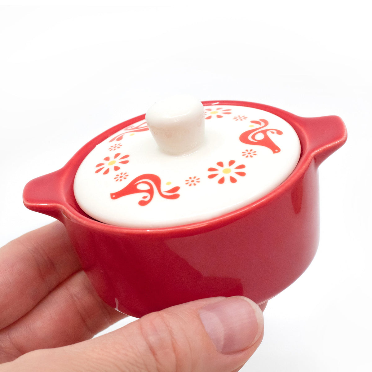 Pyrex-Inspired Friendship Casserole Ceramic Trinket Box