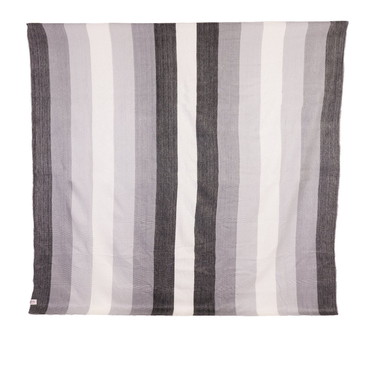 Alpaca Throw Blanket Handwoven From Ecuador - Black Grays & White - Nawi Collection