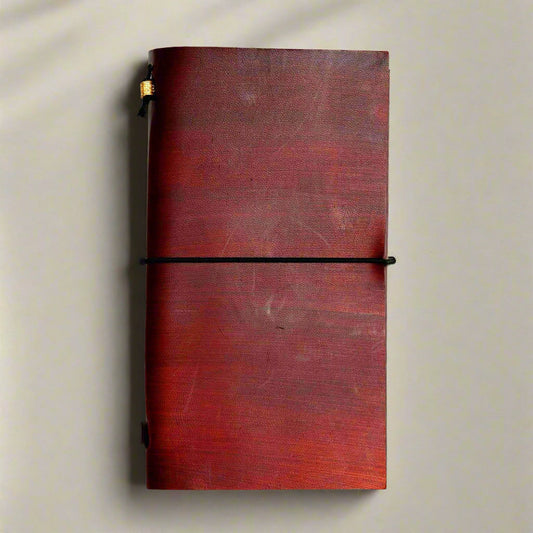 Debossed Refillable Leather Traveler's Notebook