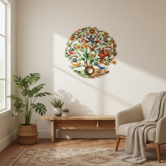 Painted Birds in Bush - Lid